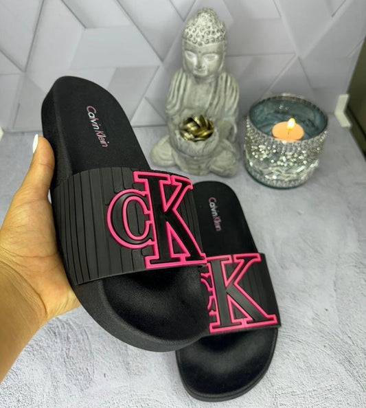 Chancletas calvin klein negra
