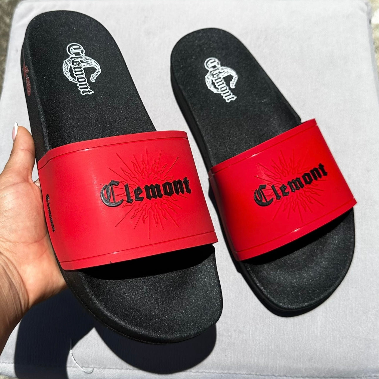 Chancletas Clemont rojas sol