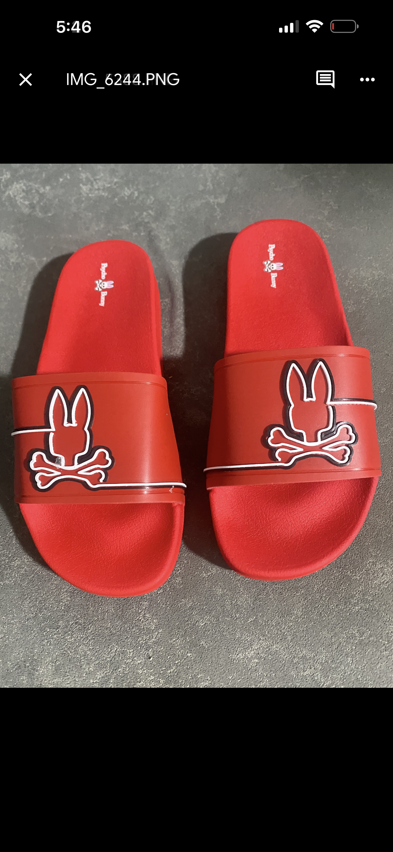 Chancletas psycho bunny rojas