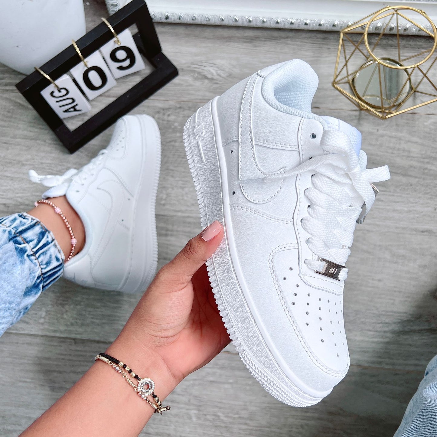 Zapatos Af1 blancos
